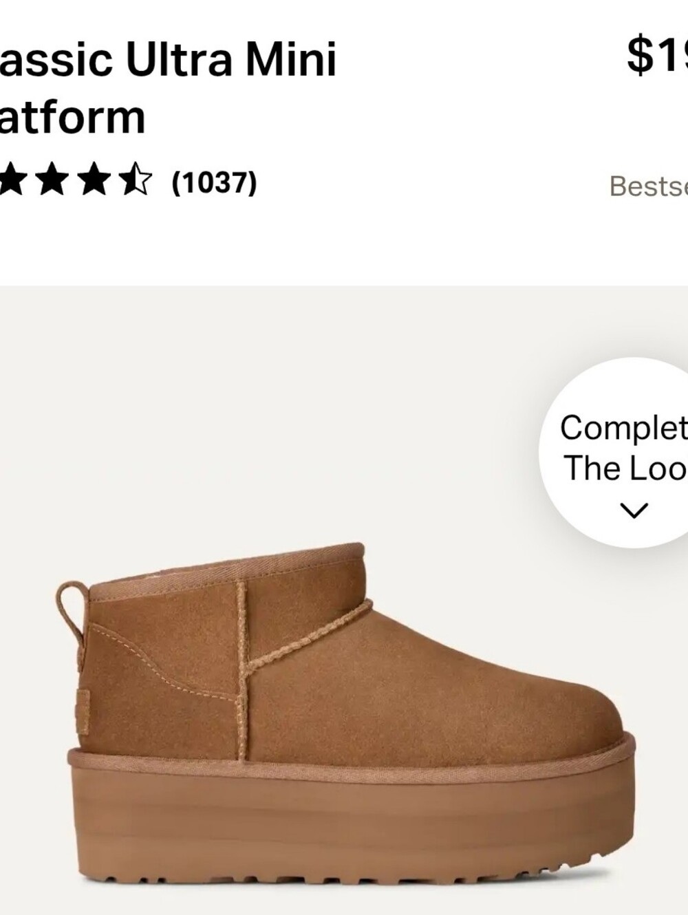 UGG Classic Ultra Mini Platform Size 6